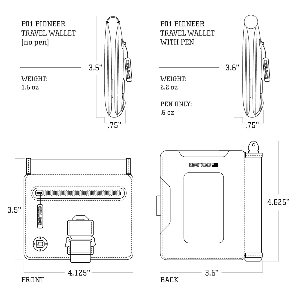 P01 Pioneer™ Travel Wallet with Pen & Notebook