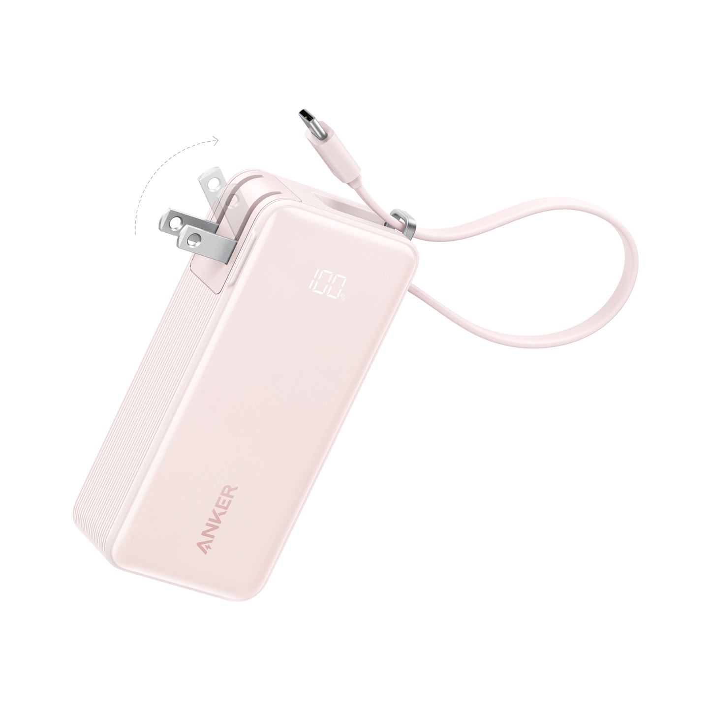 Anker Power Bank (10K, Fusion, Built-In Cable)