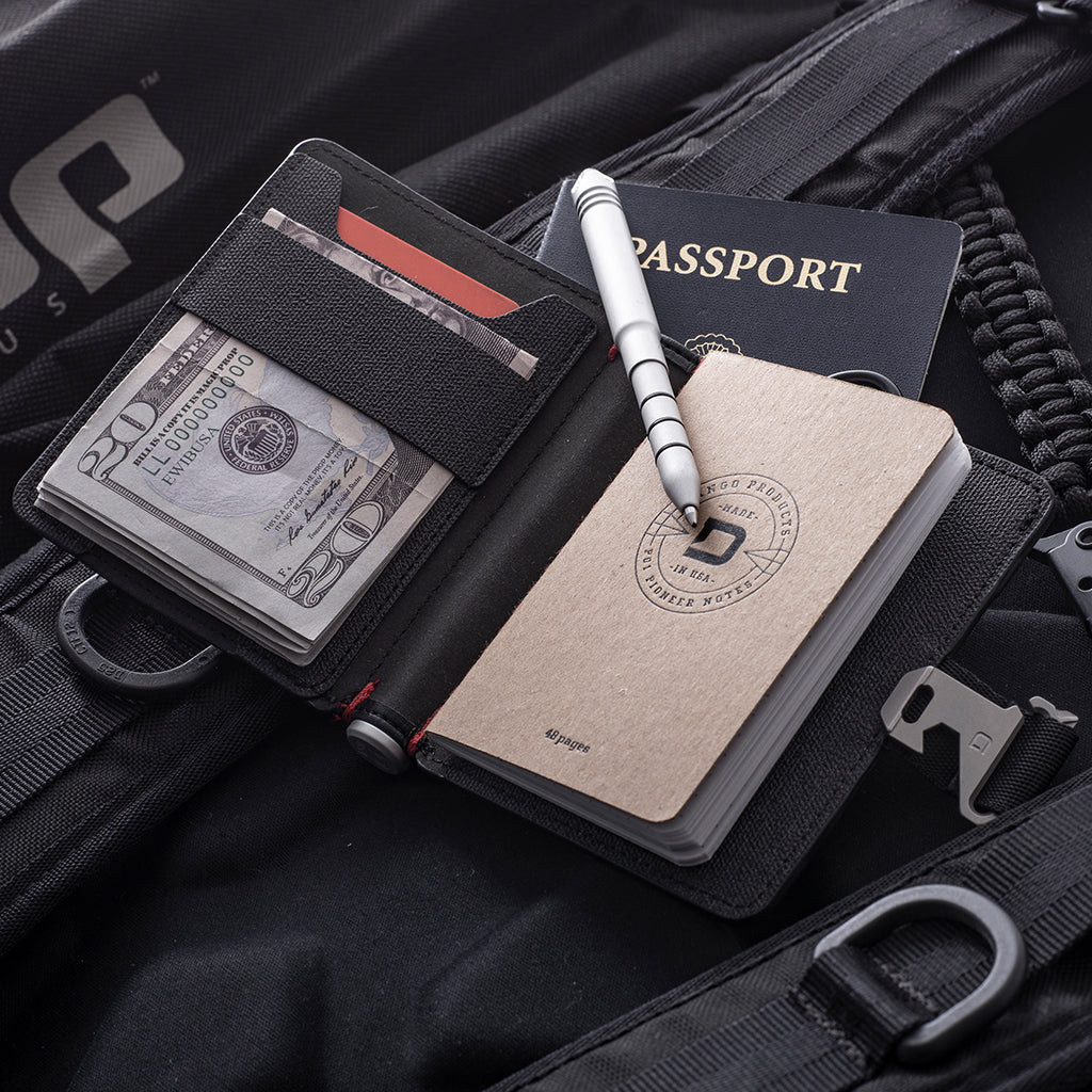 P01 Pioneer™ Travel Wallet with Pen & Notebook